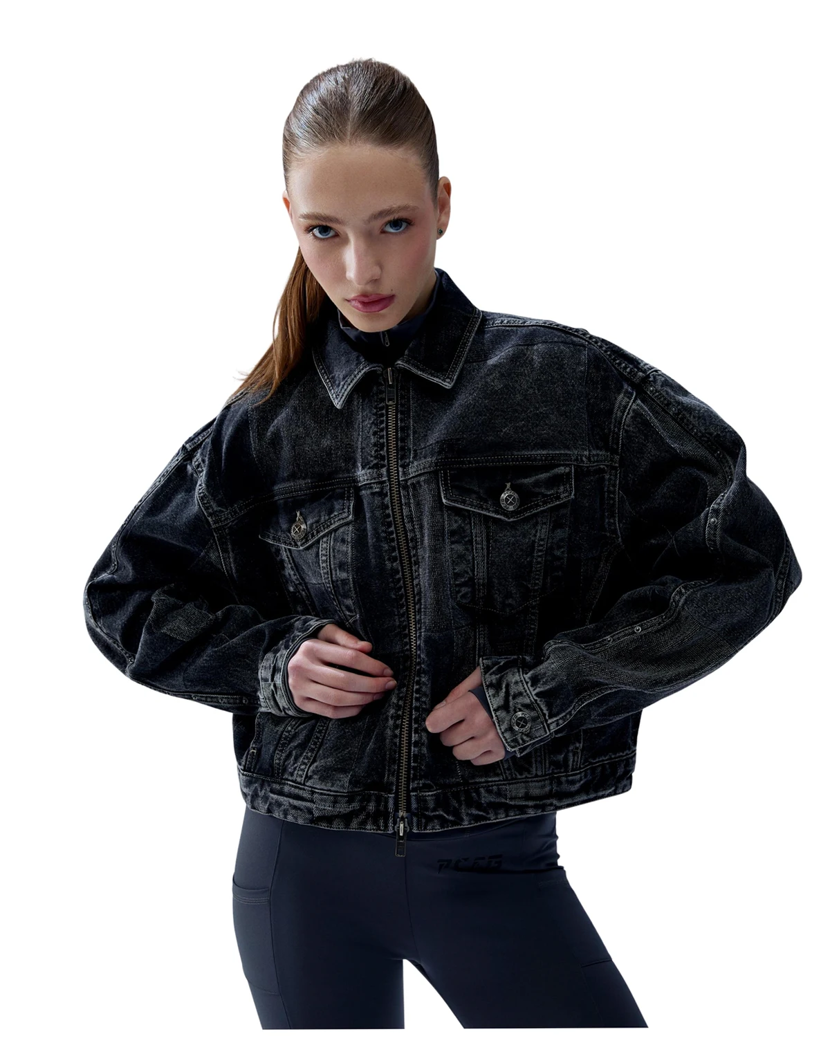 Women's Colorblocked Denim Jacket