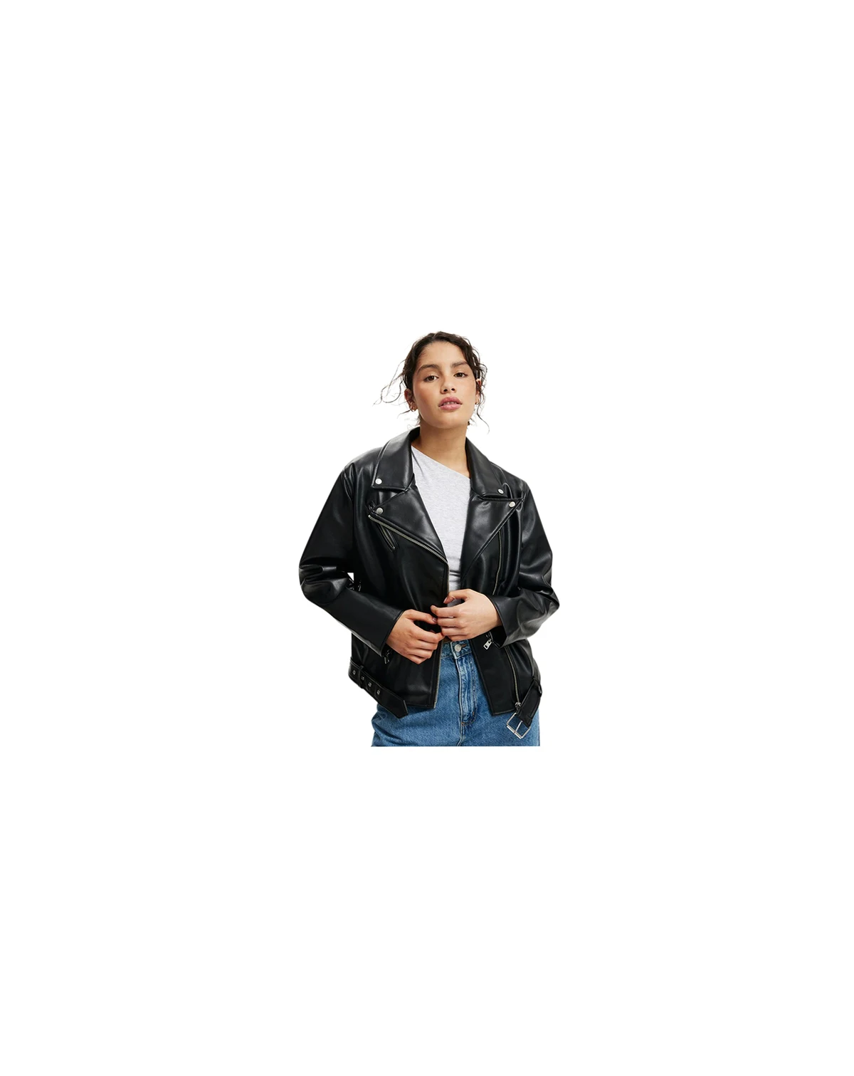 Women's Roman Faux Leather Biker Jacket