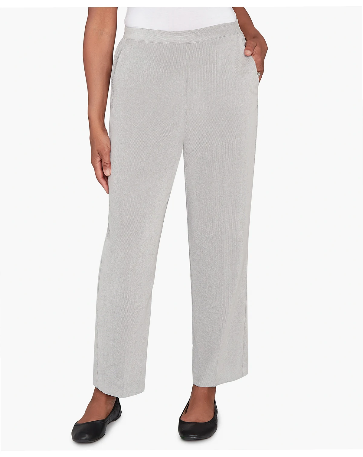 Stockbridge Pull-On Corduroy Flat Front Short Length Pant