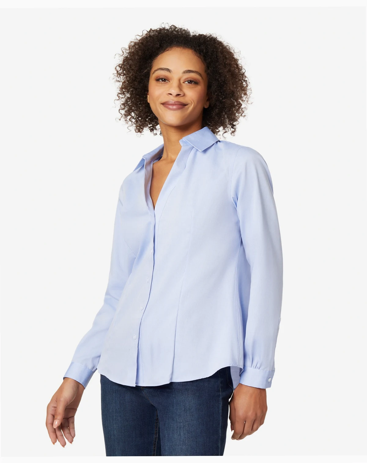 Petite Button Down Blouse