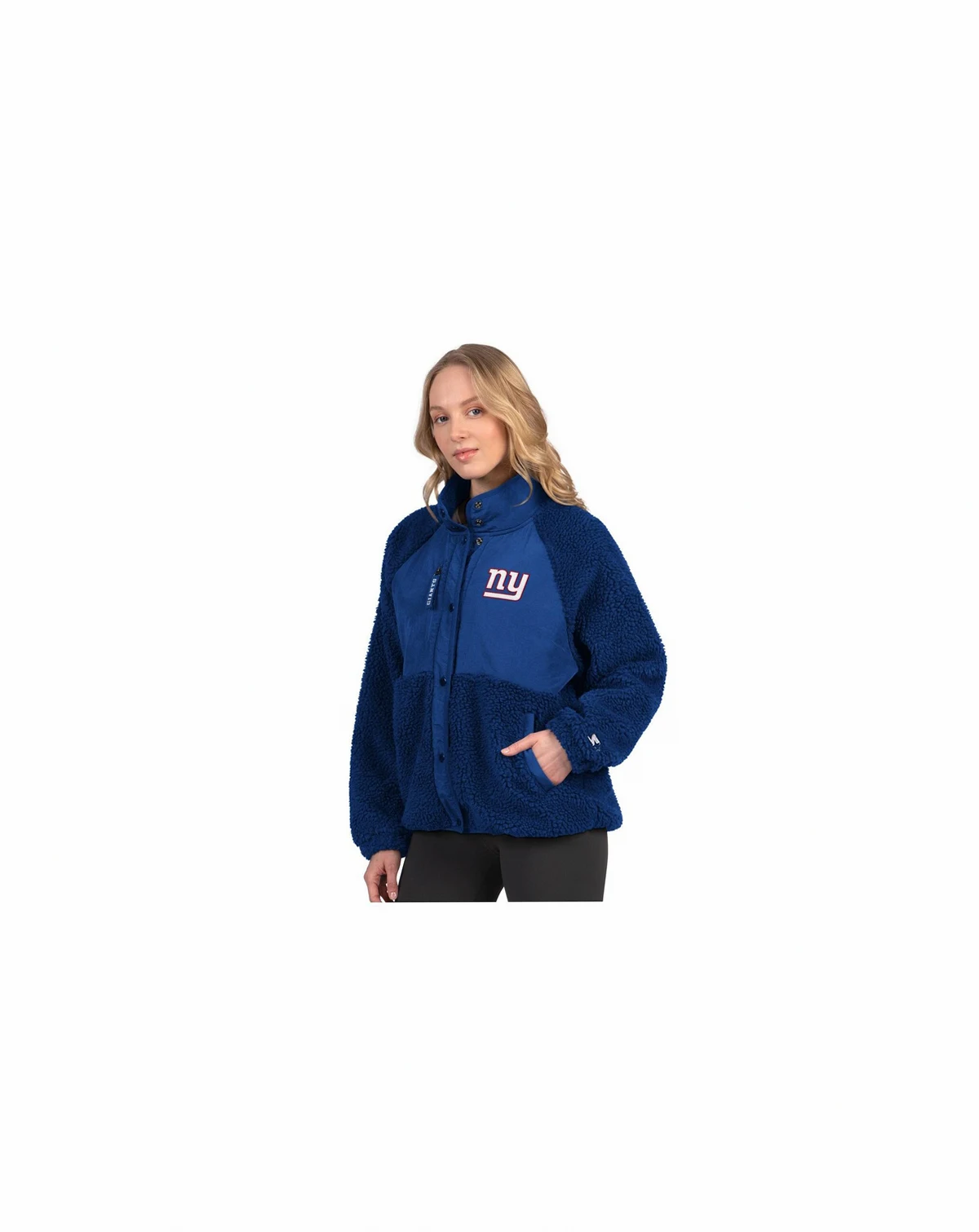 Women's Royal New York Giants On the Ball Sherpa Jacket