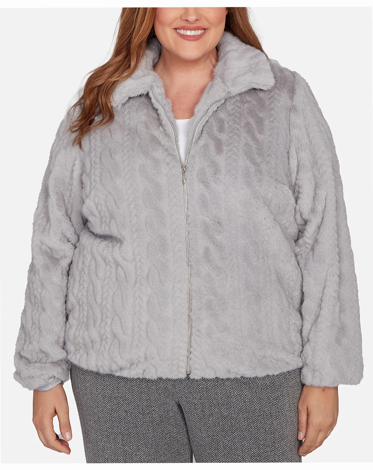 Plus Size Jet Setter Sculpted Zip Up Jacket