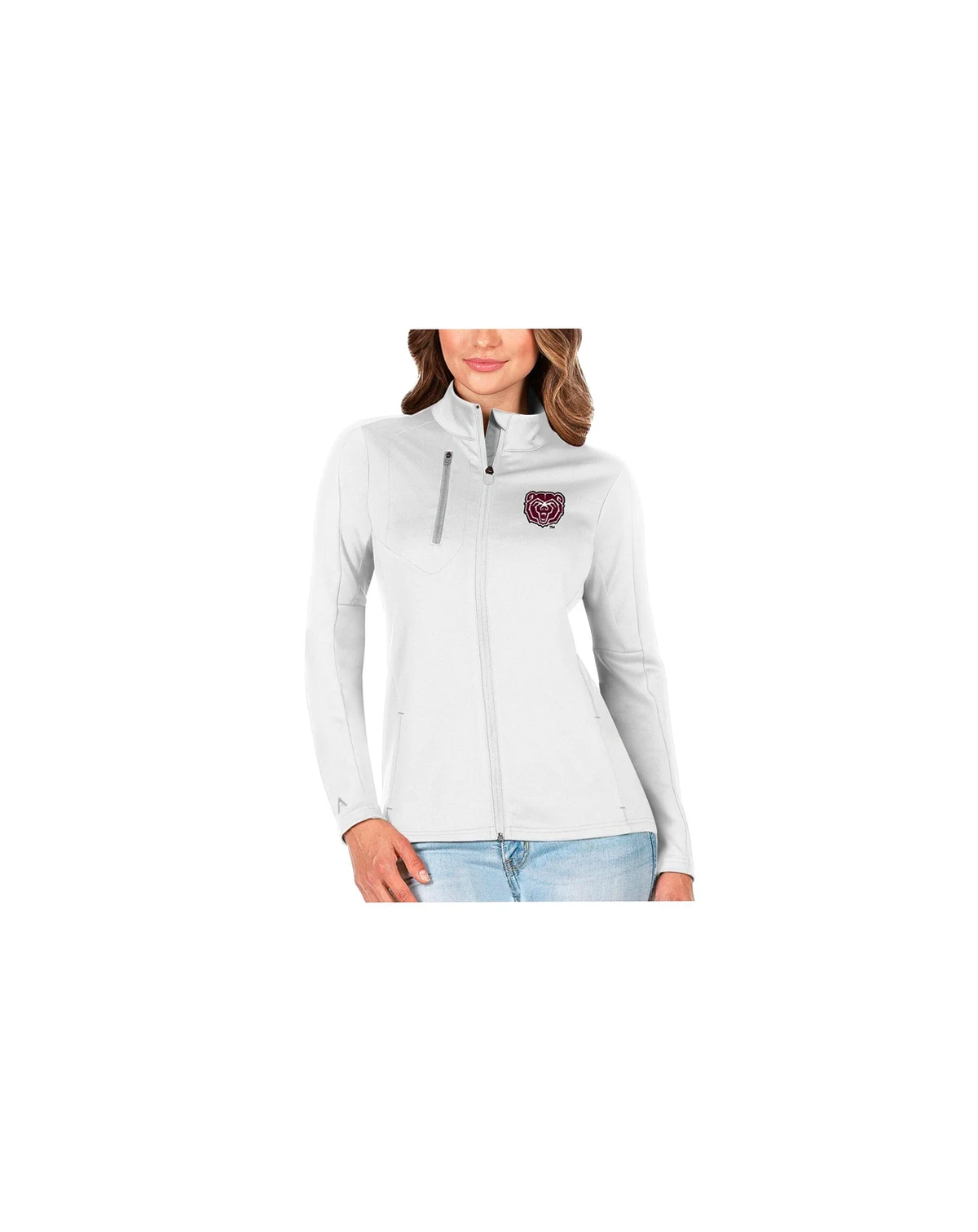 Women's White/Silver Missouri State University Bears Generation Full-Zip Jacket