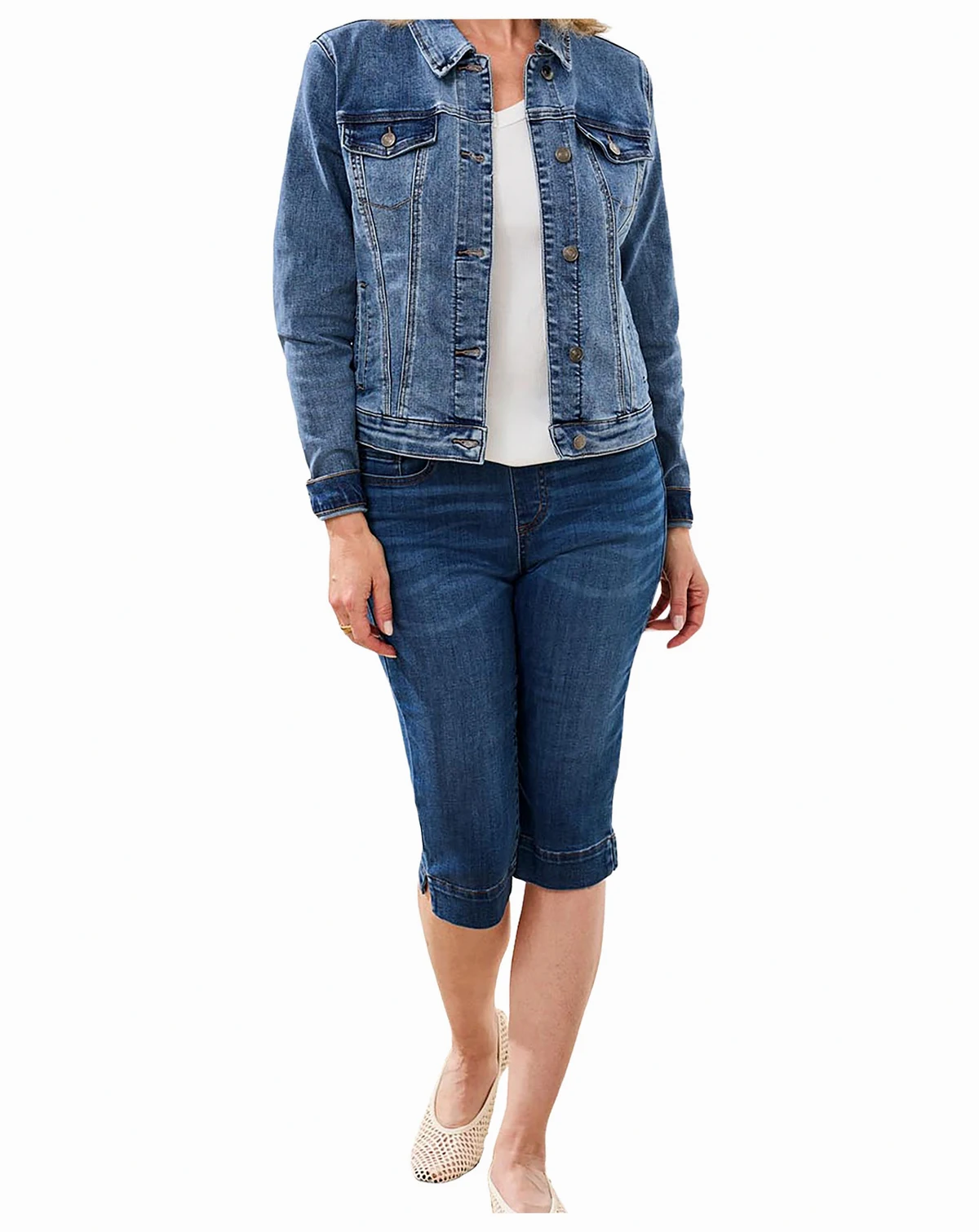 Women's Classic Fit Stretch Denim Jacket
