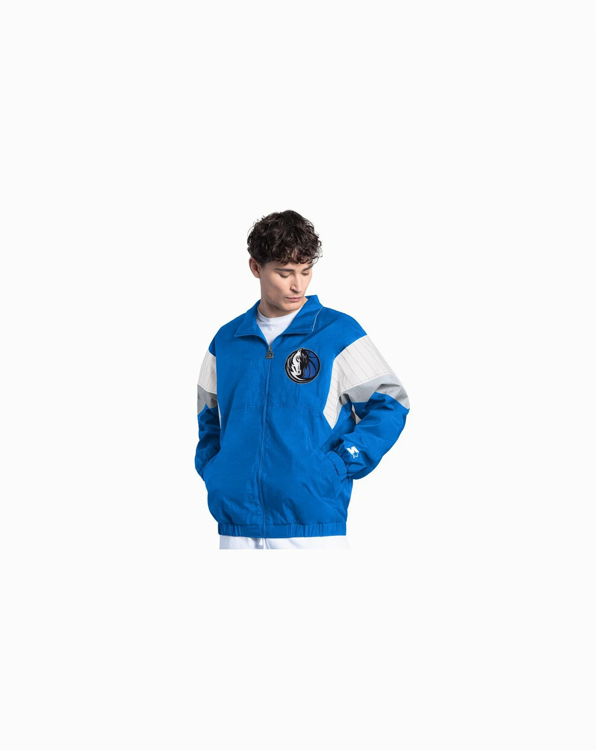Men's Blue Dallas Mavericks Yard Line Full-Zip Jacket