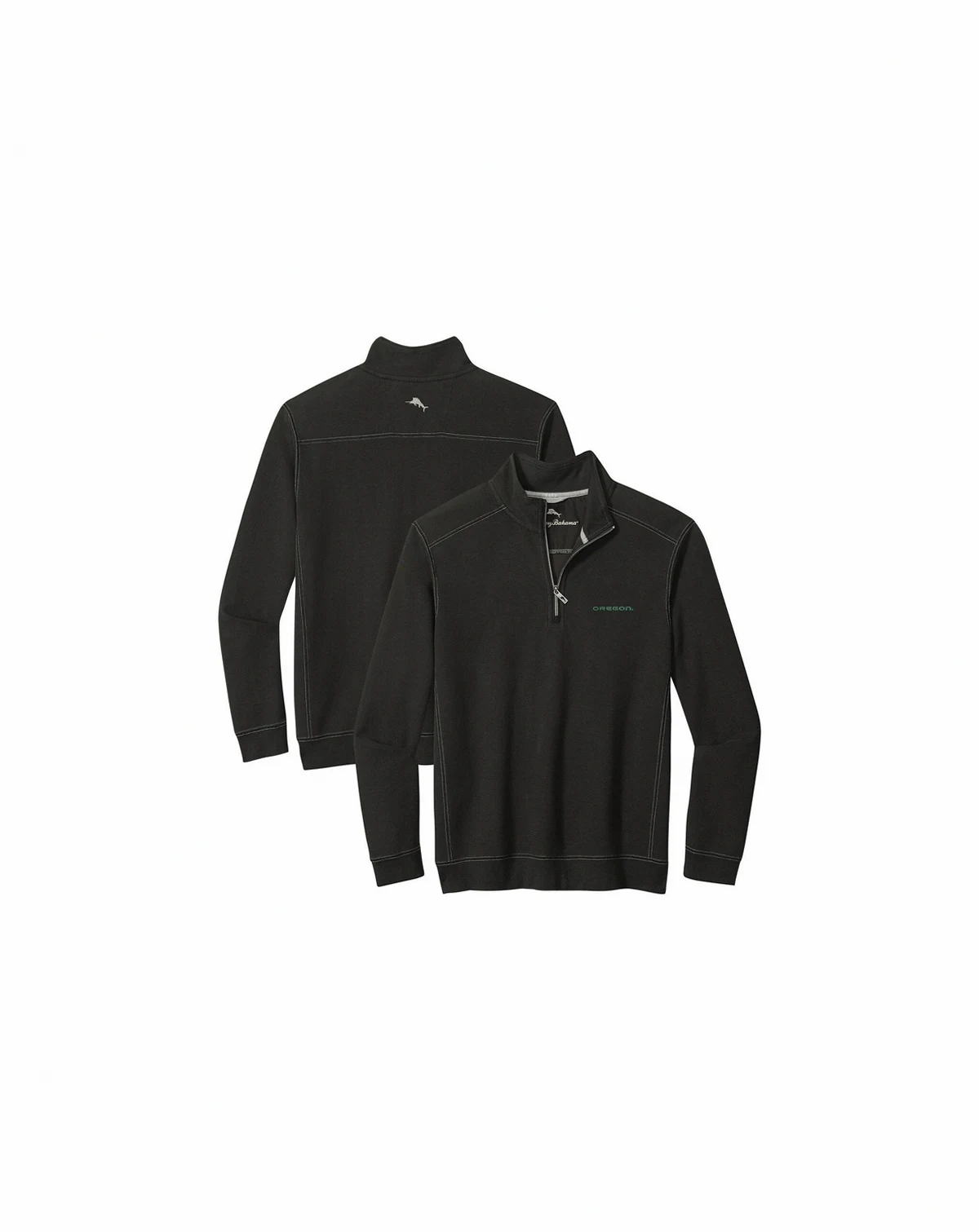 Men's Black Oregon Ducks Montego Bay Half-Zip Jacket
