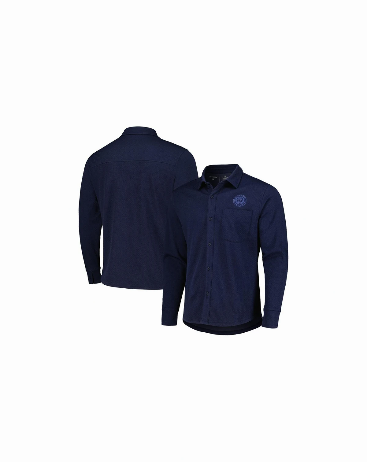 Men's Navy Philadelphia Union Streamer Diamond Button-Up Shacket