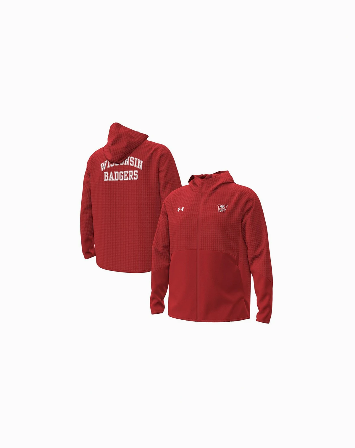 Men's Red Wisconsin Badgers 1980 Throwback Unstoppable Fleece Full-Zip Jacket