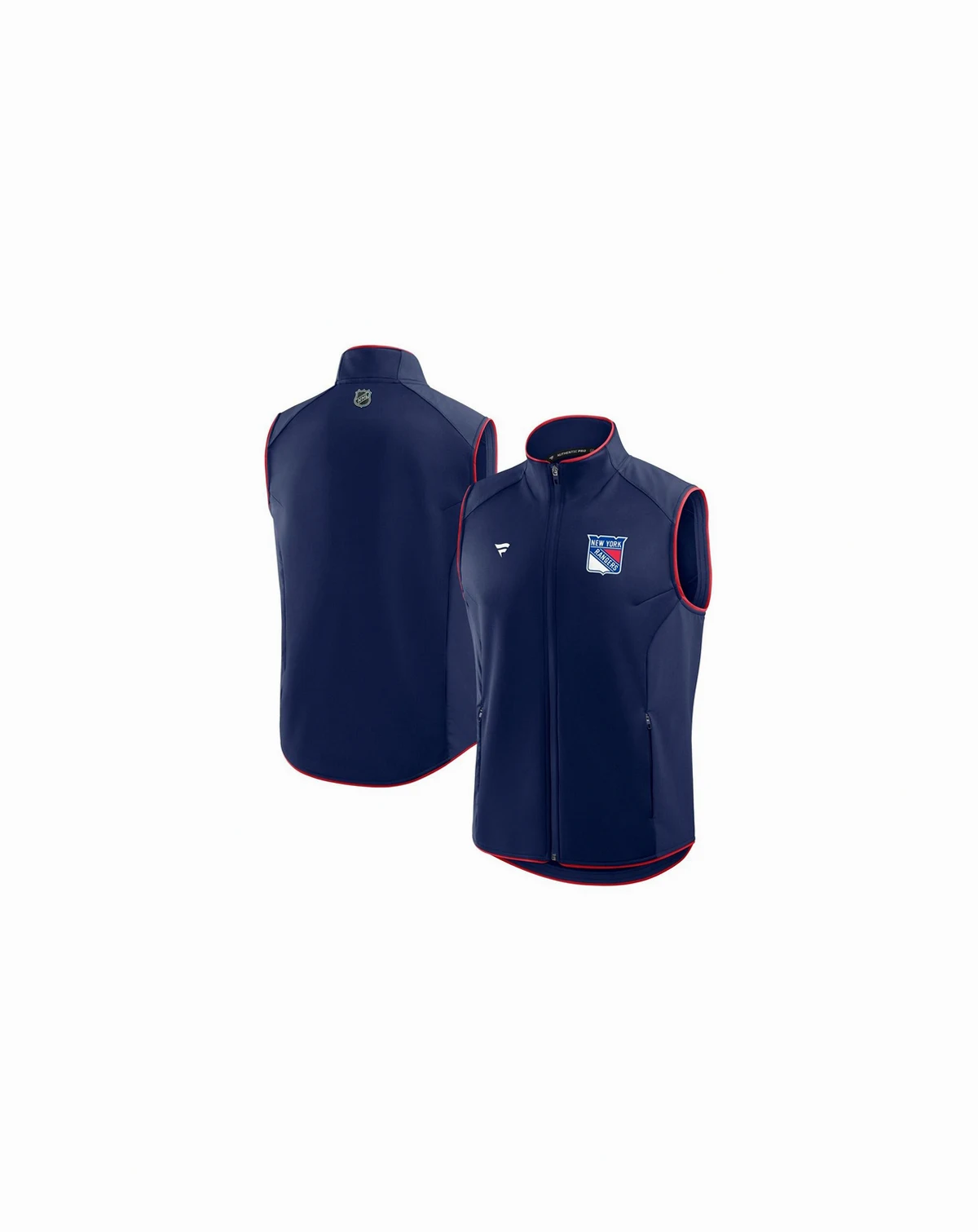 Men's Navy New York Rangers Authentic Pro Rink Full-Zip Vest