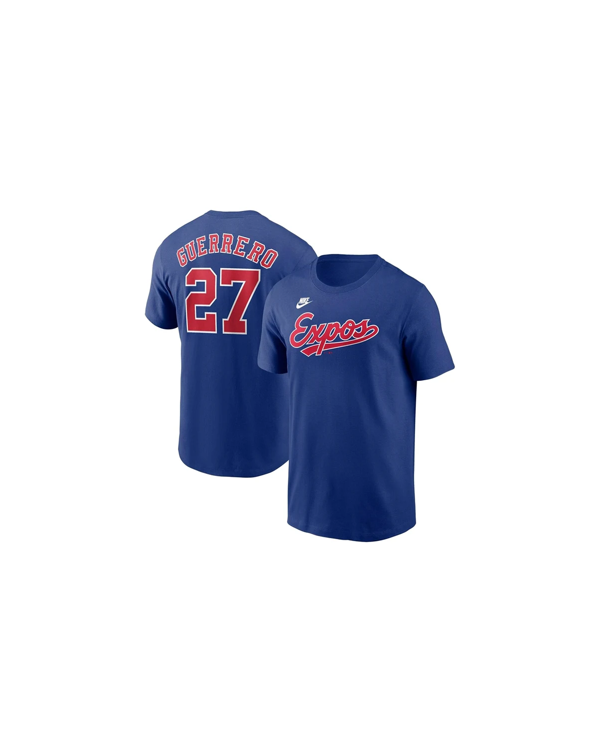Men's Vladimir Guerrero Blue Montreal Expos Cooperstown Collection Fuse Name Number T-Shirt