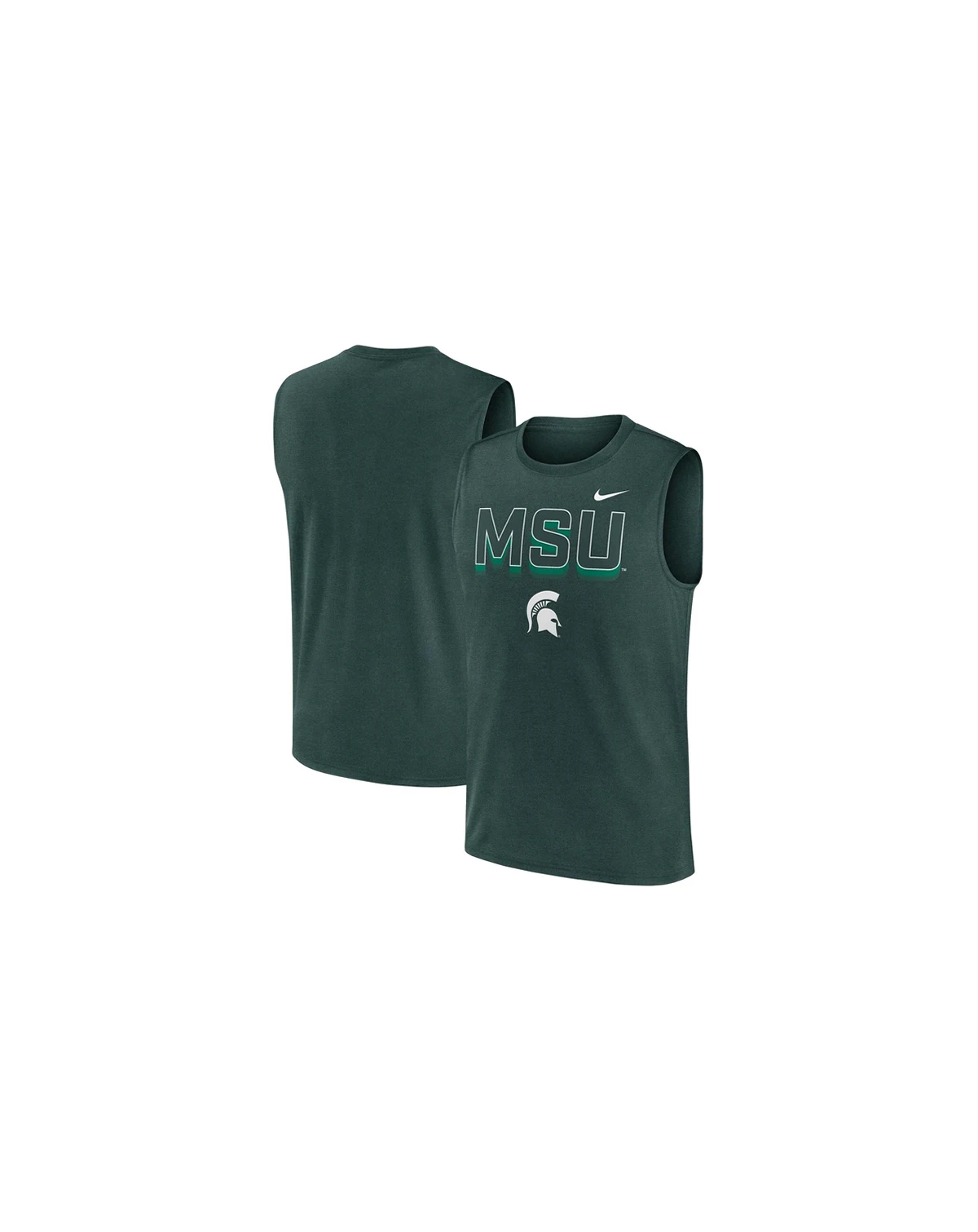 Men's Green Michigan State Spartans Primetime Tricode Legend Performance Tank Top