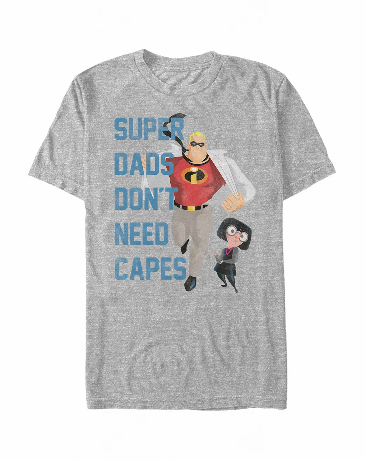 Pixar Men's The Incredibles Dads Don't Need Capes Short Sleeve T-Shirt