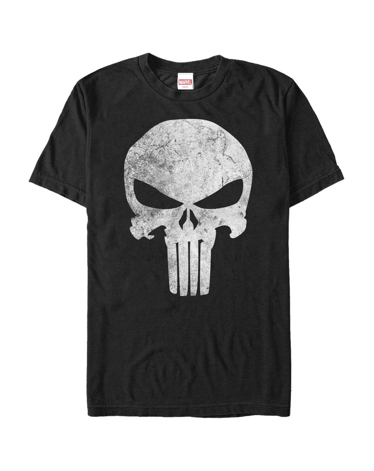 Marvel Men's Punisher Distressed Skull Logo Costume Short Sleeve T-Shirt