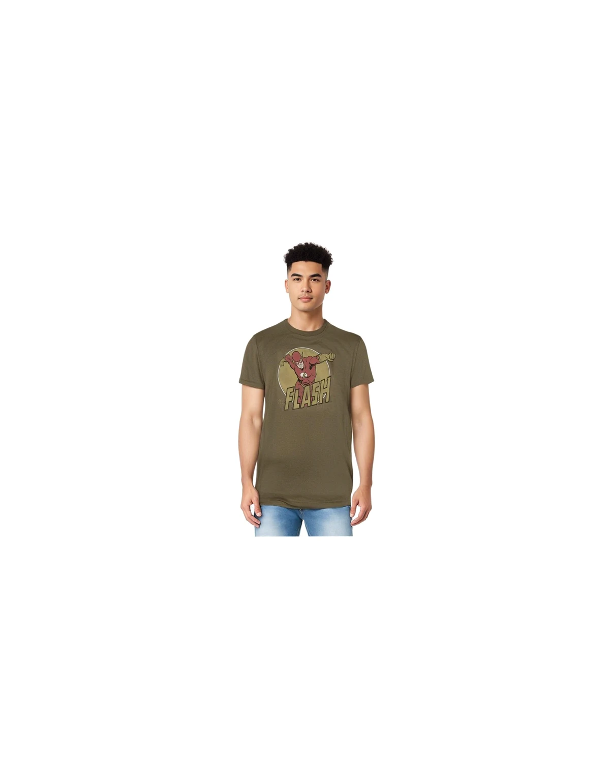 Dc Mens DC Comics Flash Flashy Short Sleeve Adult Tee / T-Shirt