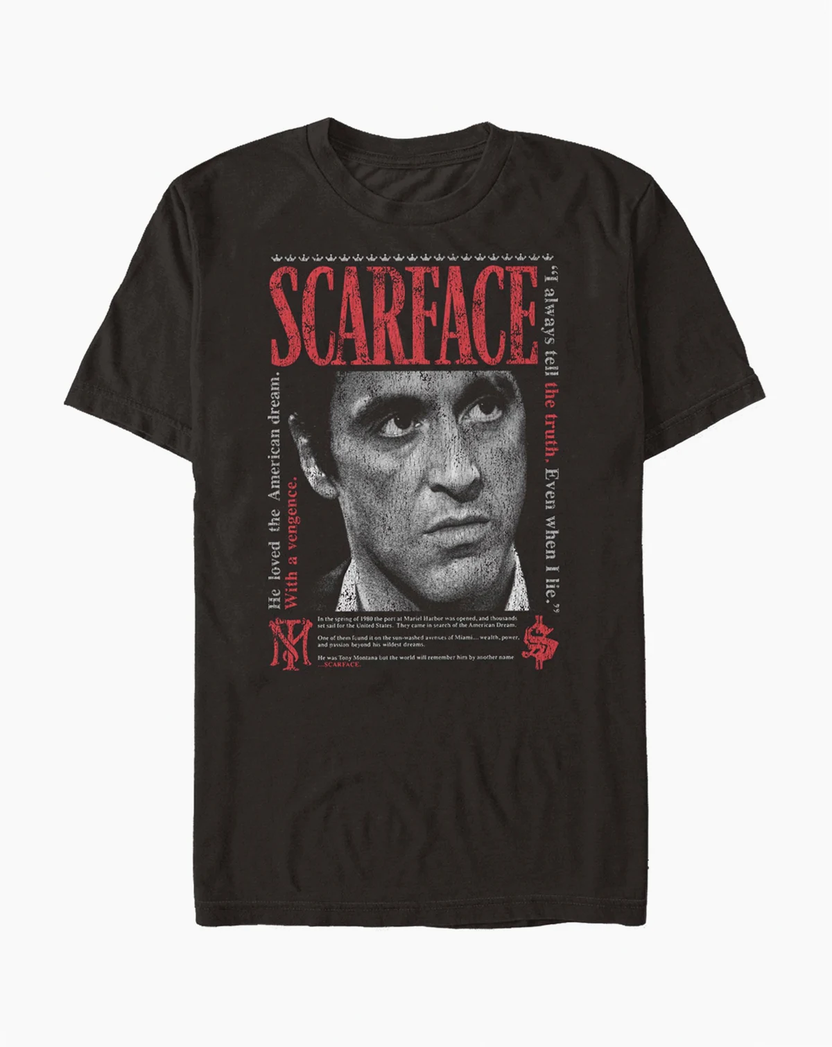 Men's Scarface Stare Down Short Sleeves T-shirt