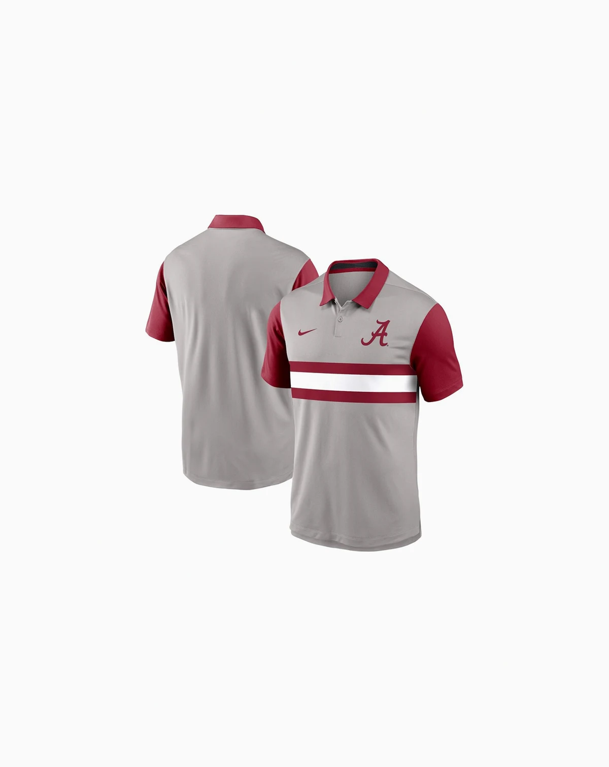 Men's Gray/Crimson Alabama Crimson Tide Vapor Performance Polo Shirt
