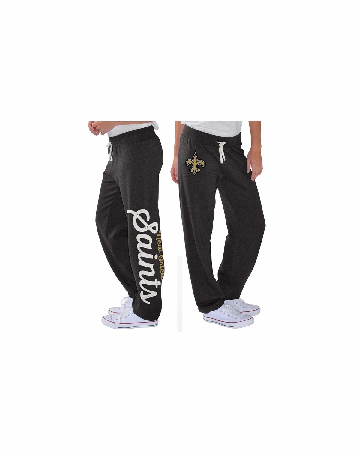 Women's Black New Orleans Saints Scrimmage Fleece Pants