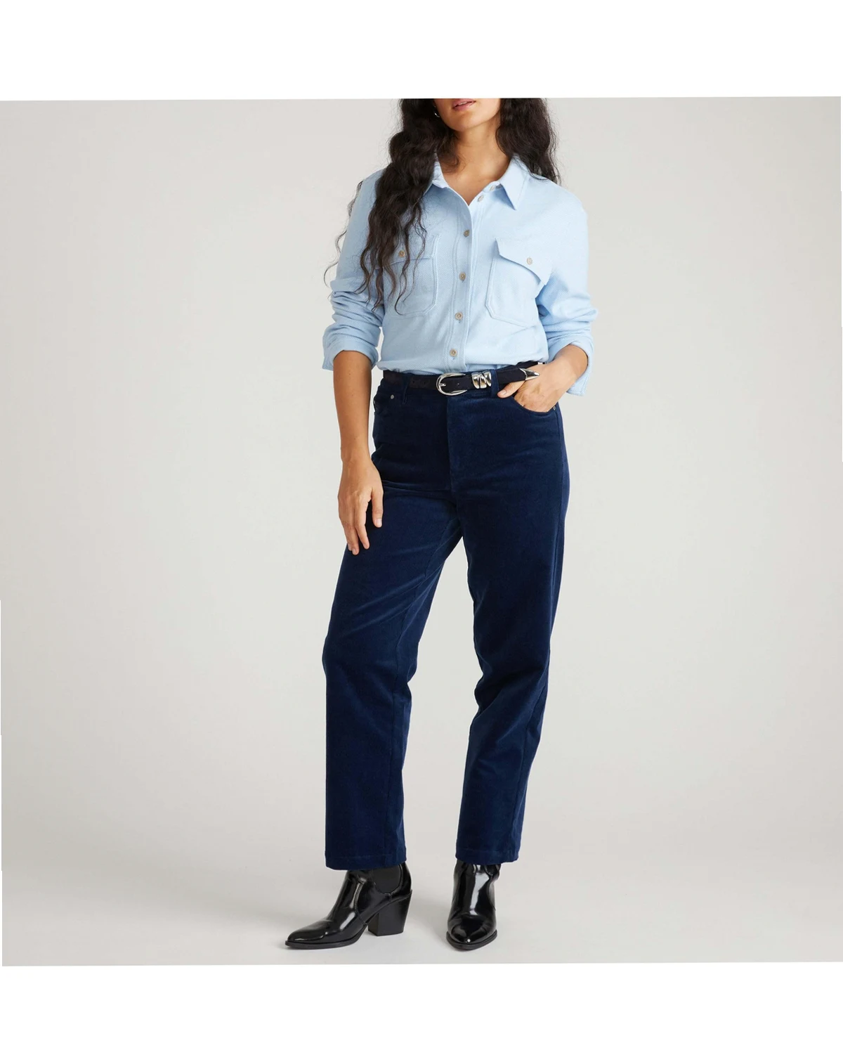 Women's Cassidy High Rise Straight Corduroy Pants