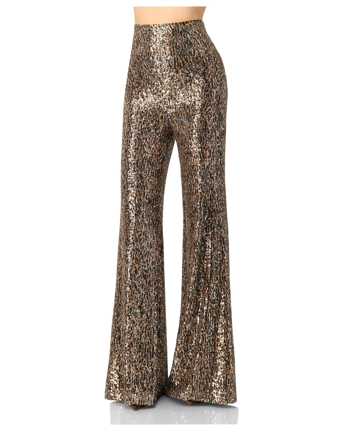Women's Sequin Flared Trousers