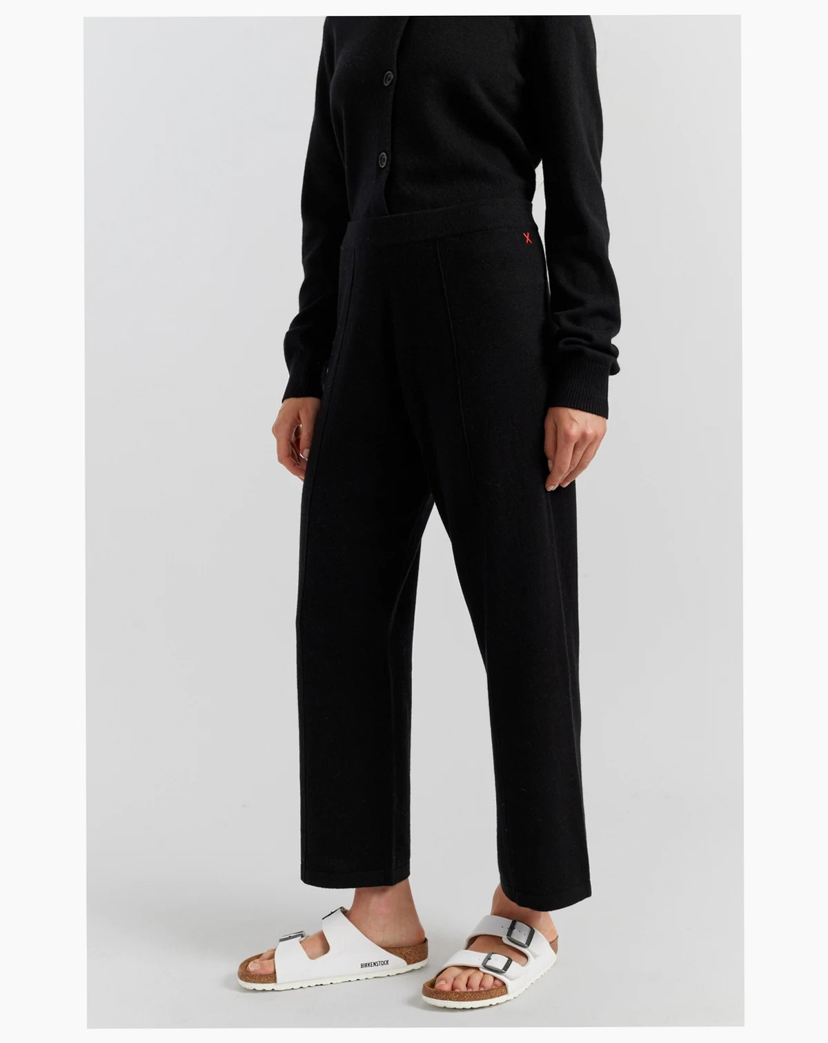 Women's Wool-Cashmere Cropped Wide-Leg Pants