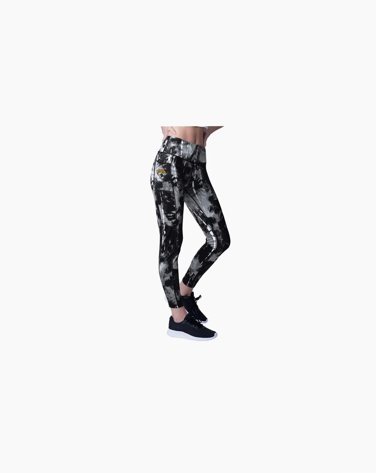 Women's Black Jacksonville Jaguars Serena Tie-Dye Leggings