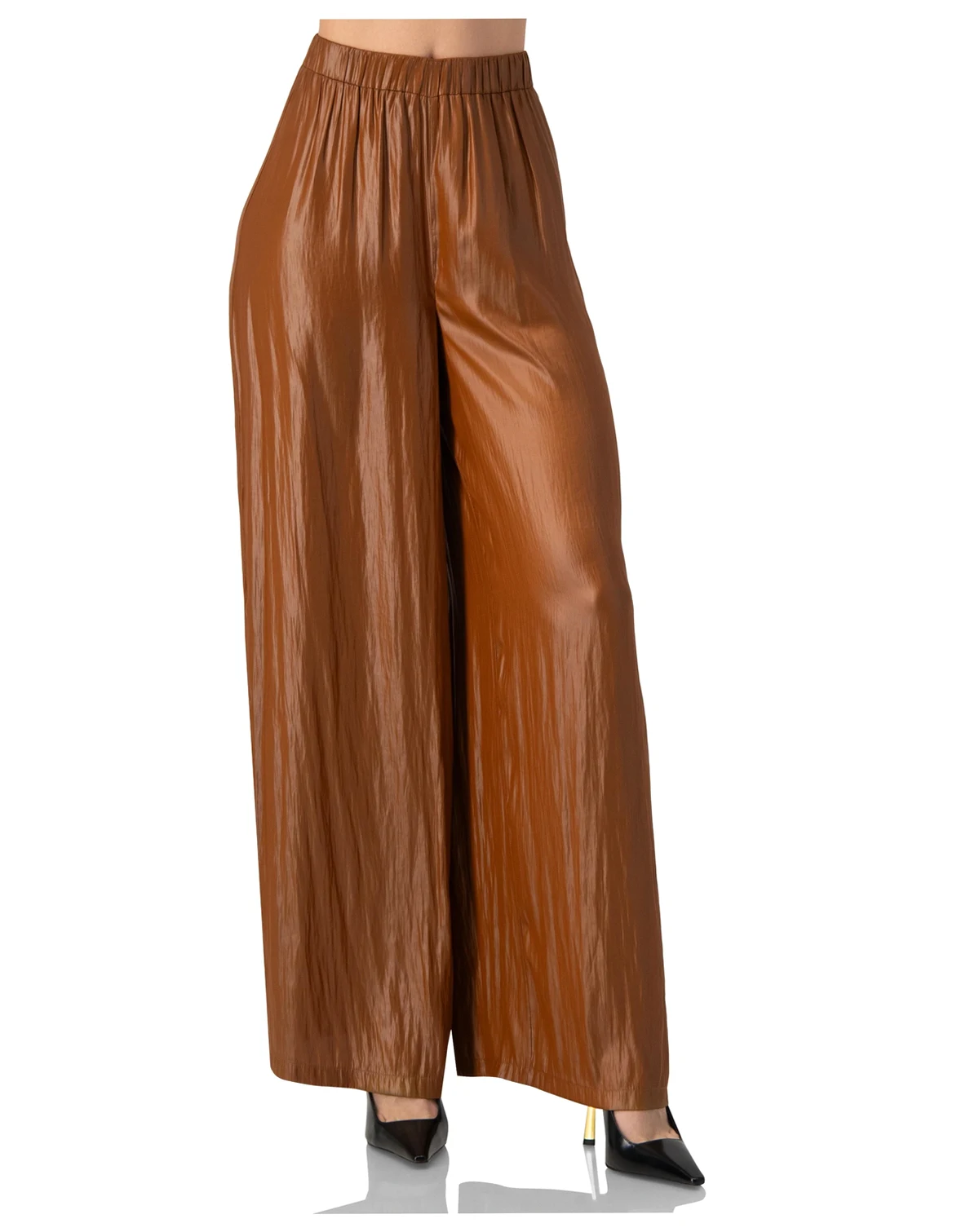 Women's Satin Wide-Leg Trousers