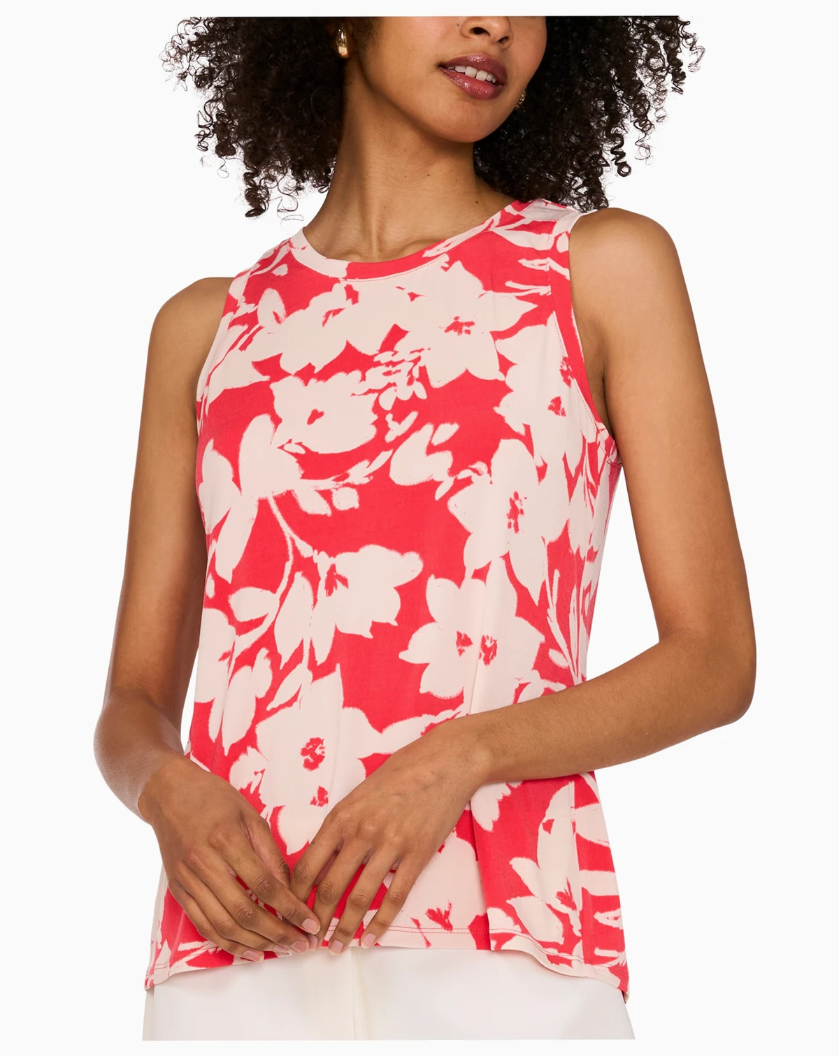 Women's Floral-Print Sleeveless Top