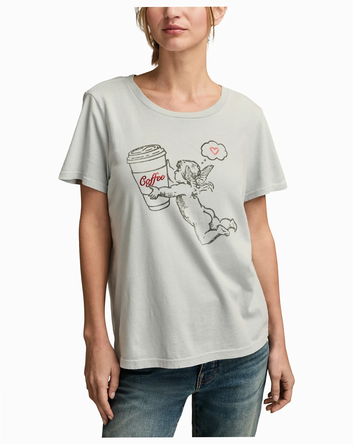 Women's Cherub Coffee Crewneck T-Shirt