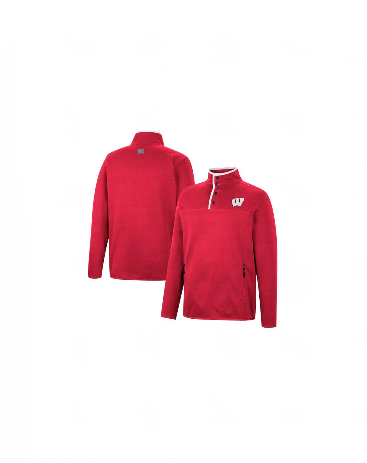 Men's Red Wisconsin Badgers Rebound Quarter-Snap Jacket