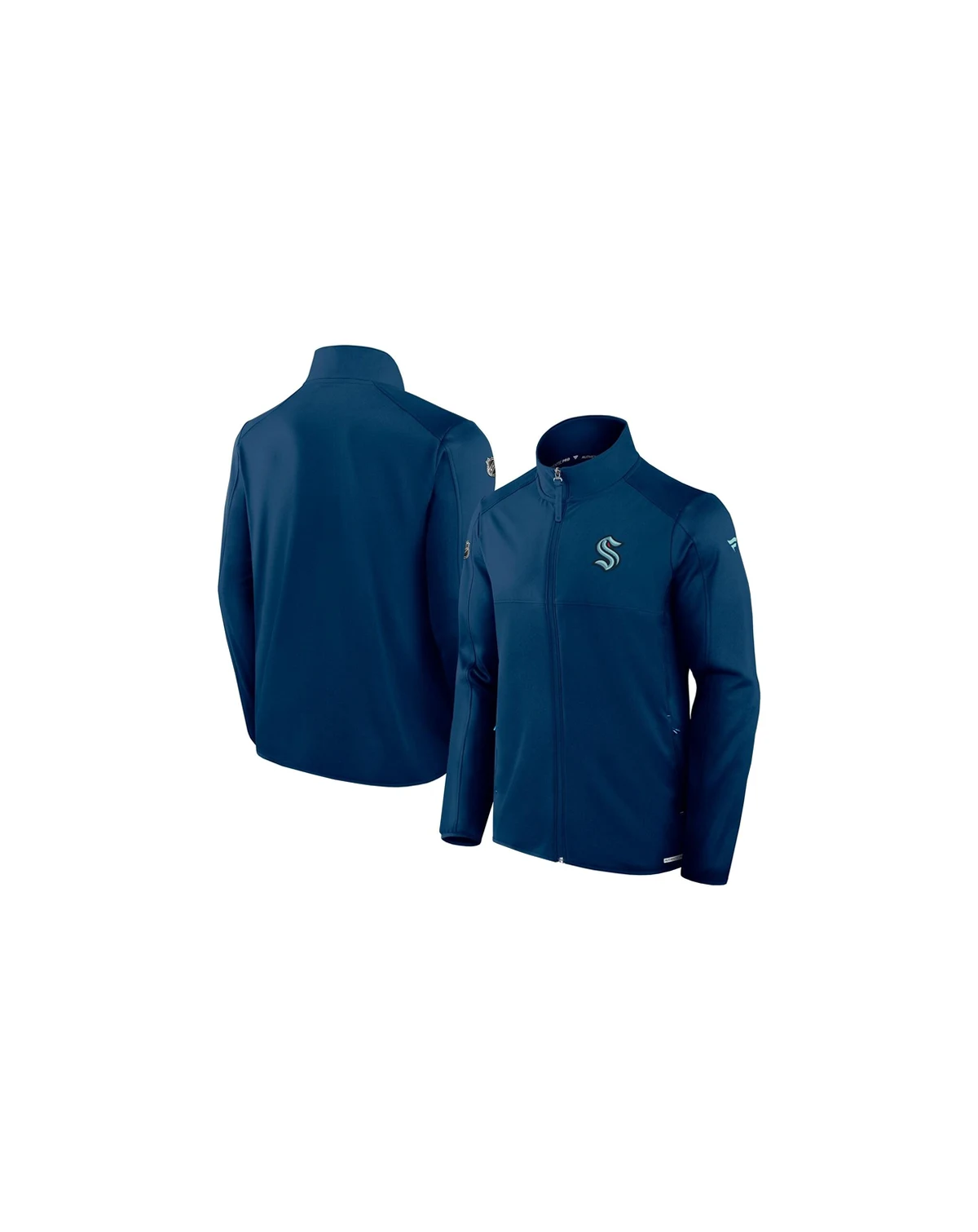 Men's Navy Seattle Kraken Authentic Pro Rink Fleece Full-Zip Jacket