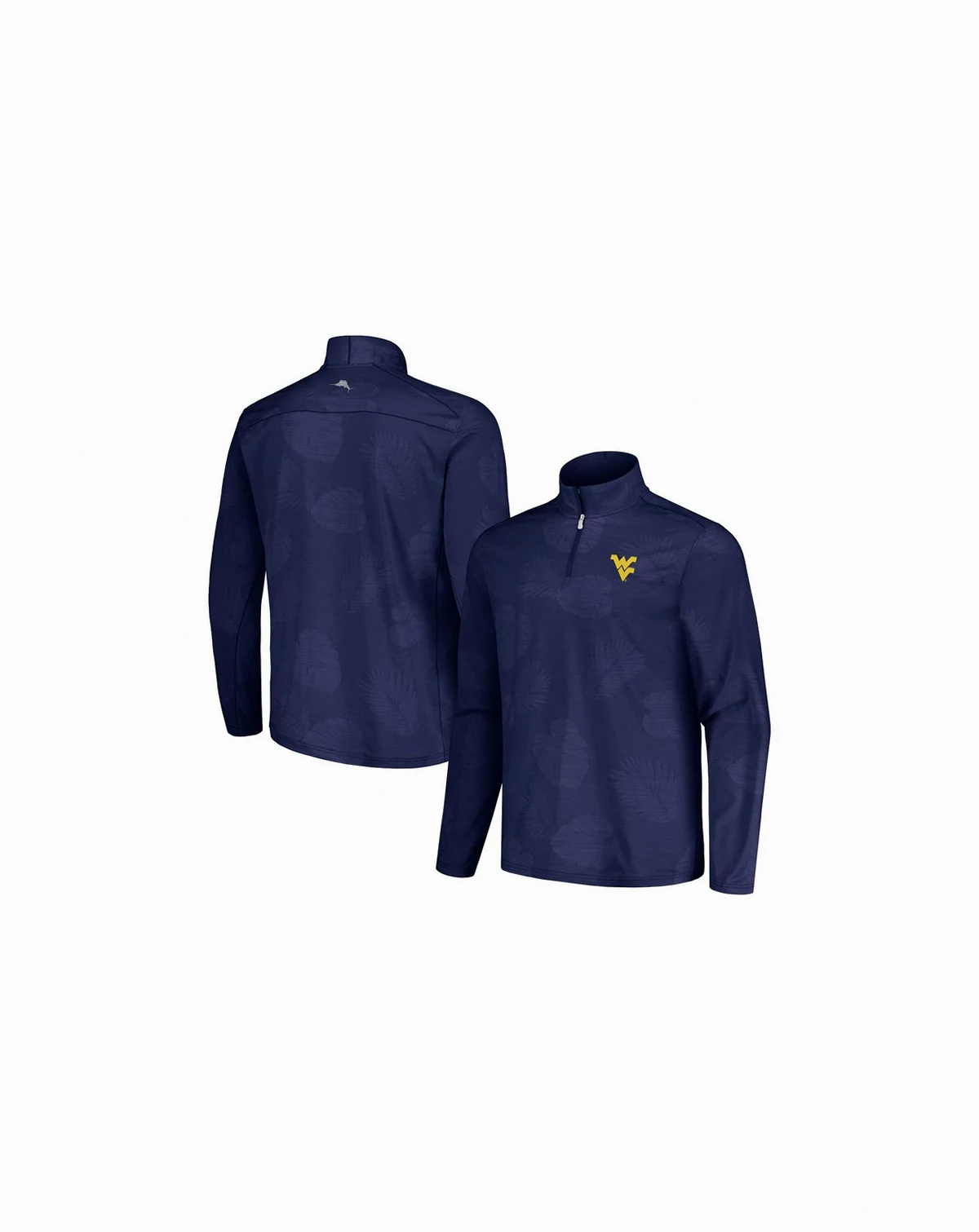 Men's Navy West Virginia Mountaineers Delray Frond IslandZone Half-Zip Jacket