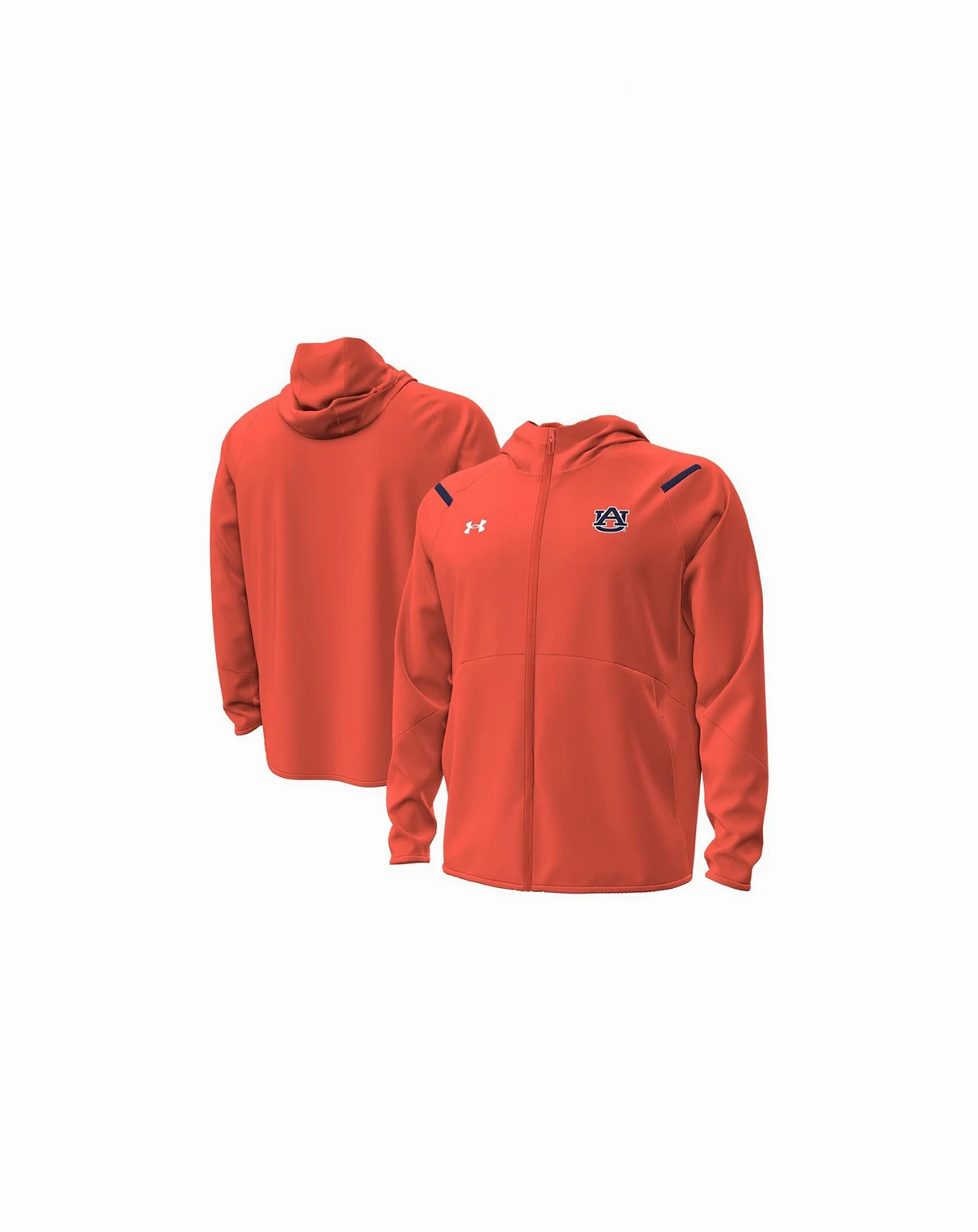 Men's Orange Auburn Tigers Unstoppable Performance Fleece Hoodie Half-Zip Jacket