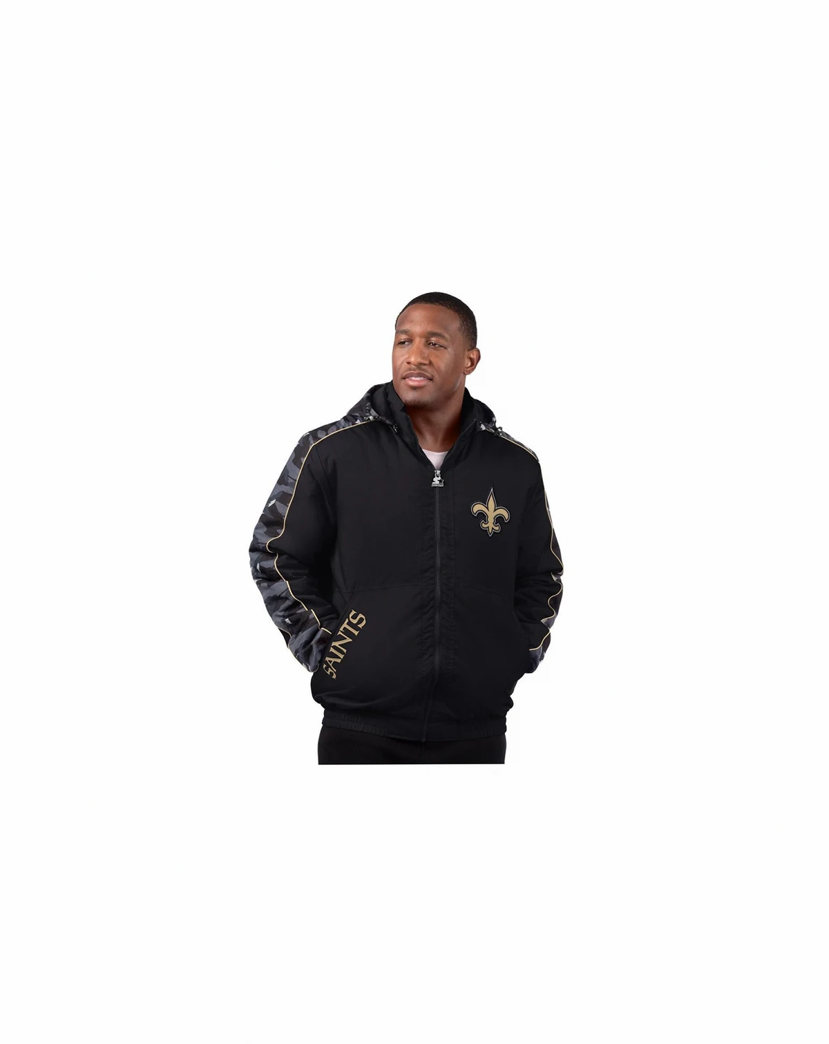 Men's Black New Orleans Saints Thursday Night Gridiron Full-Zip Jacket