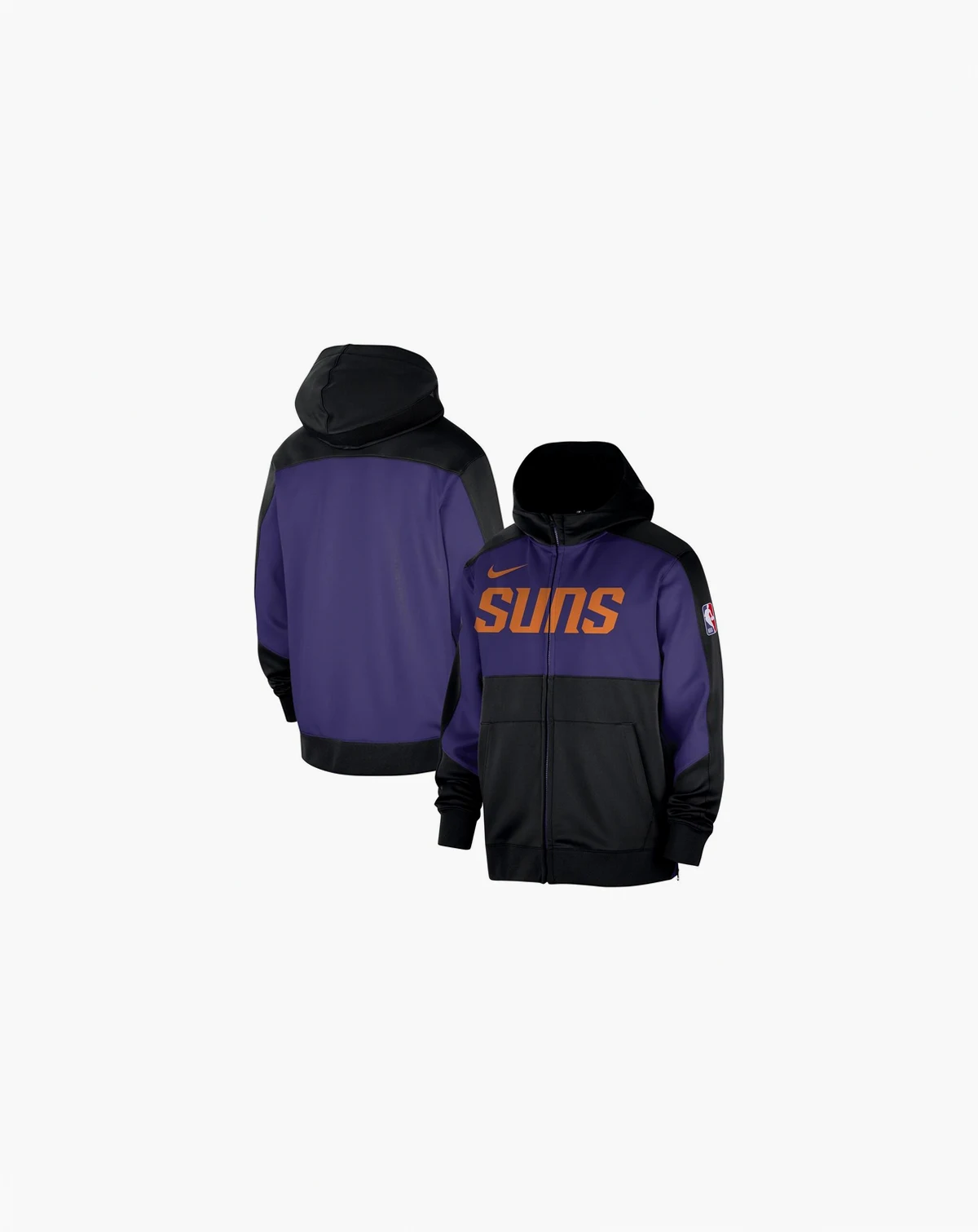 Men's Black Phoenix Suns Authentic On-Court Showtime Performance Full-Zip Hoodie