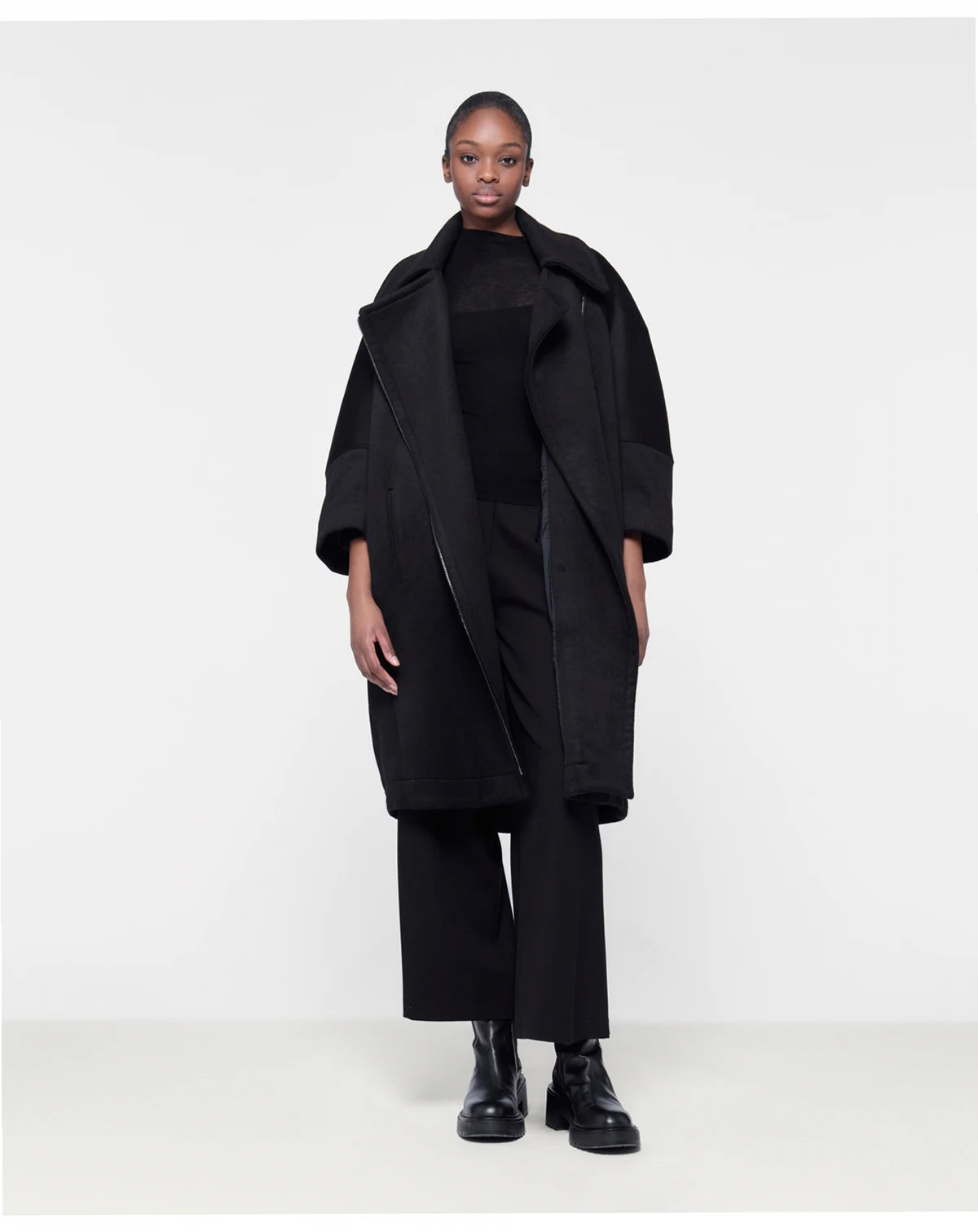 Women's Boxy Biker Coat