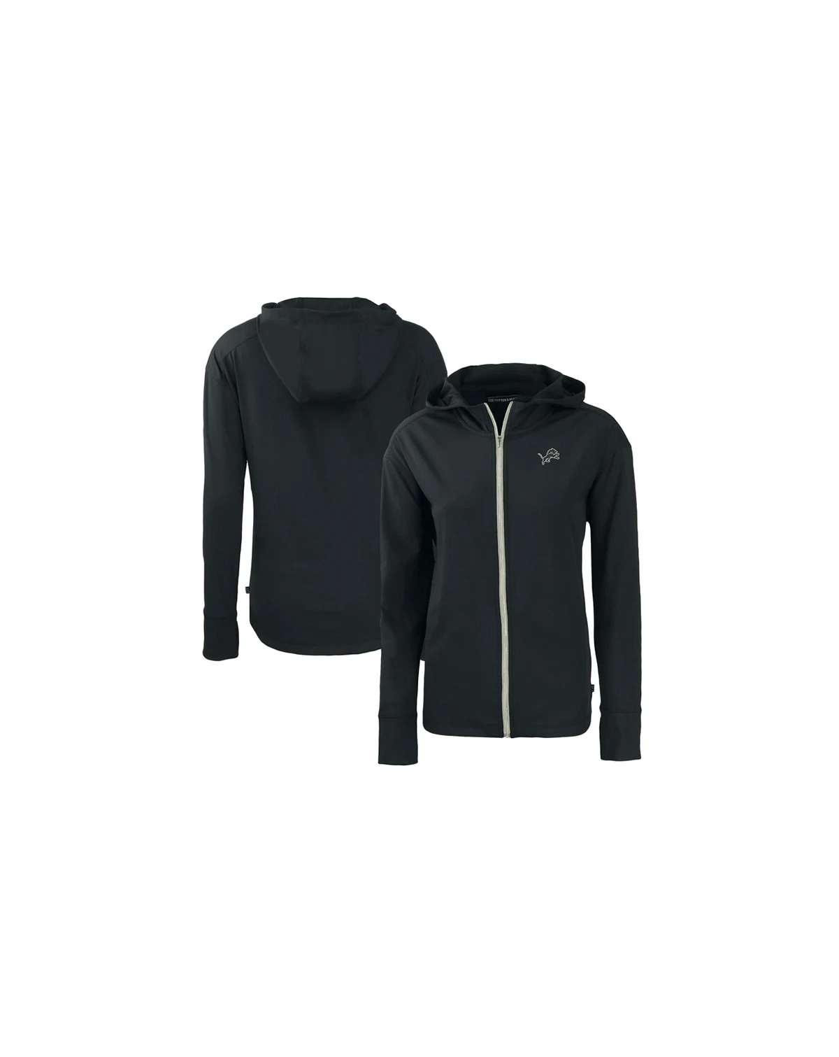 Women's Black Detroit Lions Daybreak Eco Full-Zip Hoodie