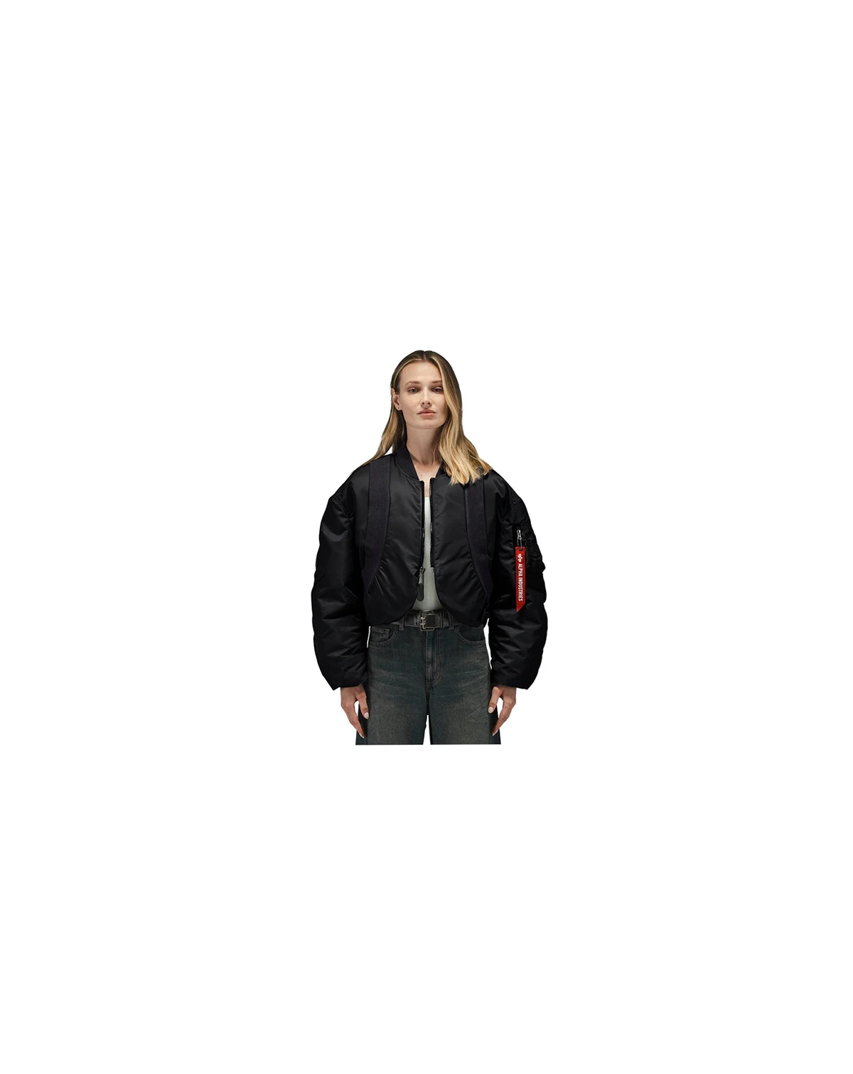 Women's Knit Rib Ma-1 Flight Jacket W