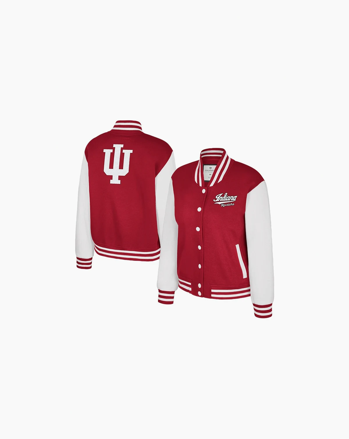 Women's Crimson Indiana Hoosiers French Baguette Full Snap Fleece Jacket