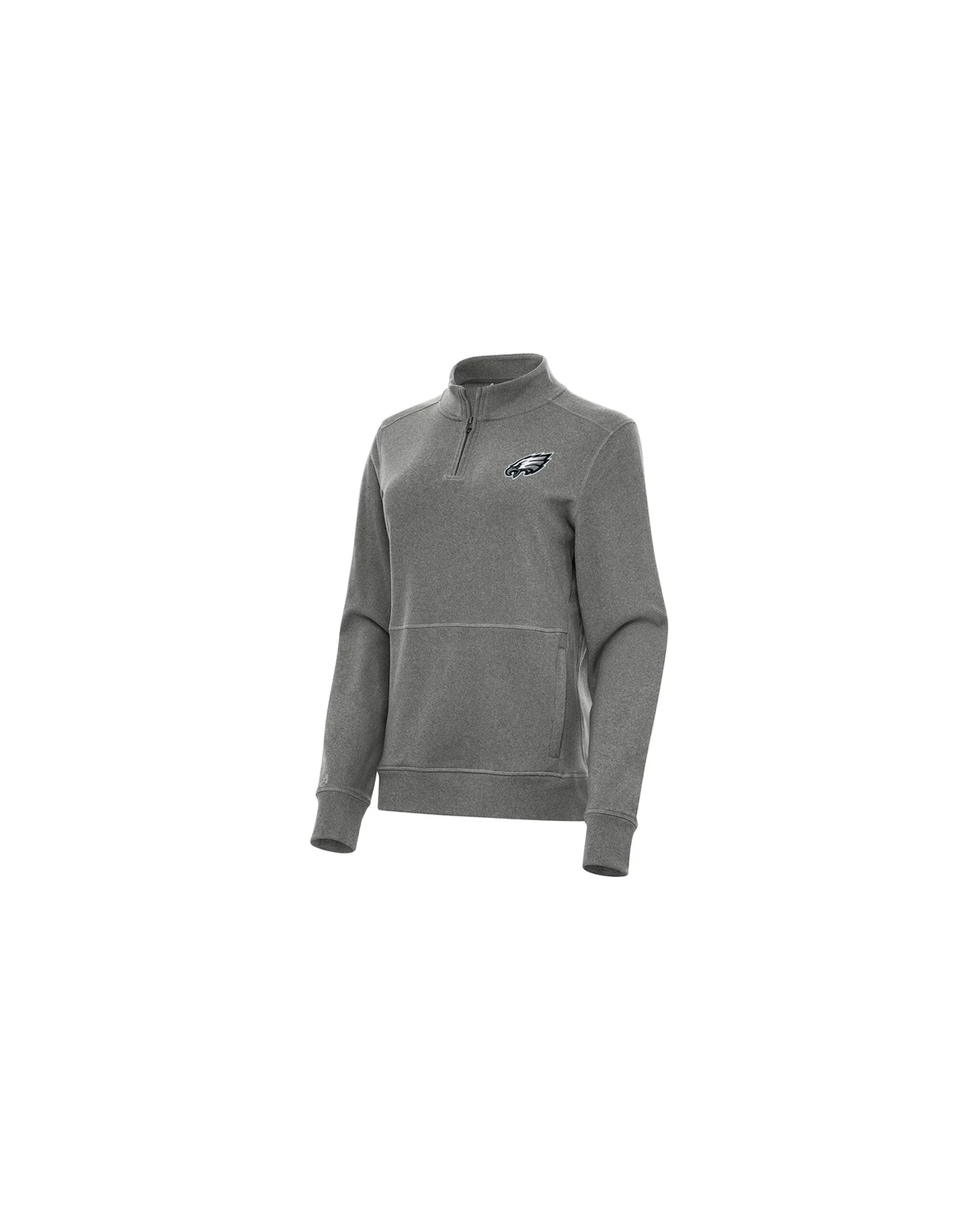Women's Heather Black Philadelphia Eagles Crush Quarter-Zip Jacket