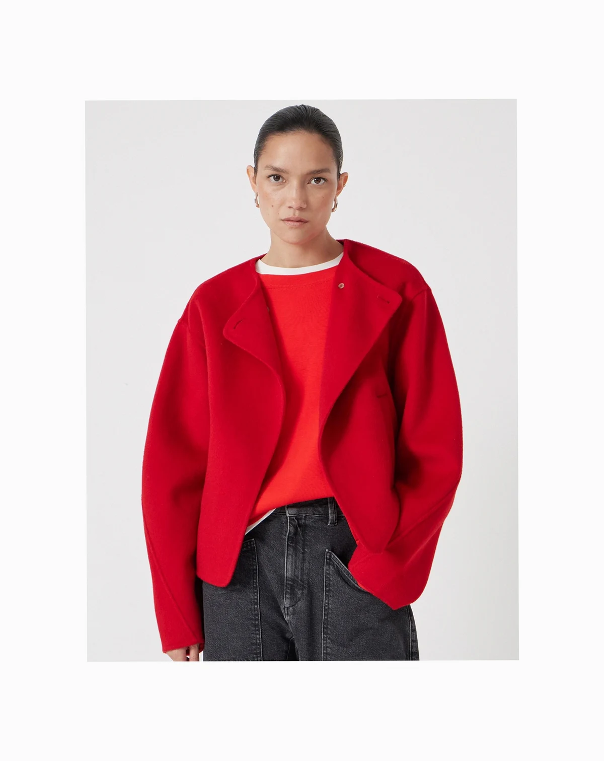 Women's Linnie Double Faced Collarless Jacket