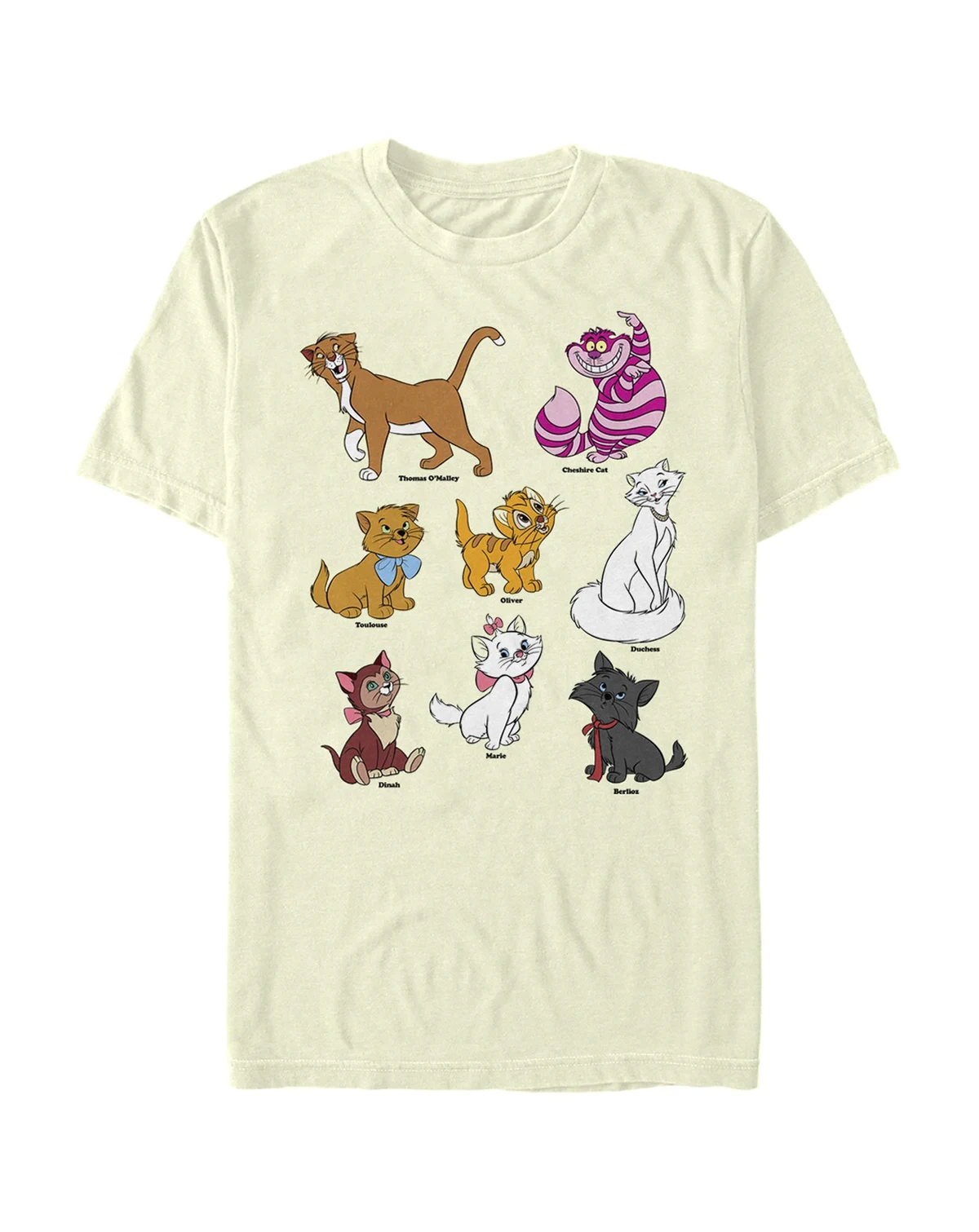 Men's Disney Cats Grid Short Sleeve Crew T-shirt