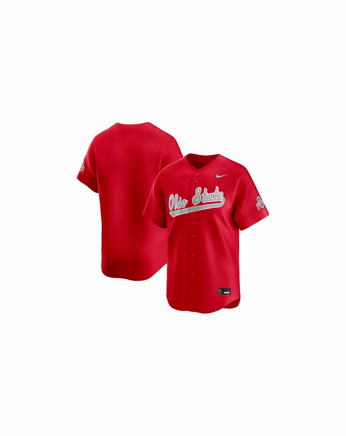 Men's Scarlet Ohio State Buckeyes College Limited Baseball Jersey