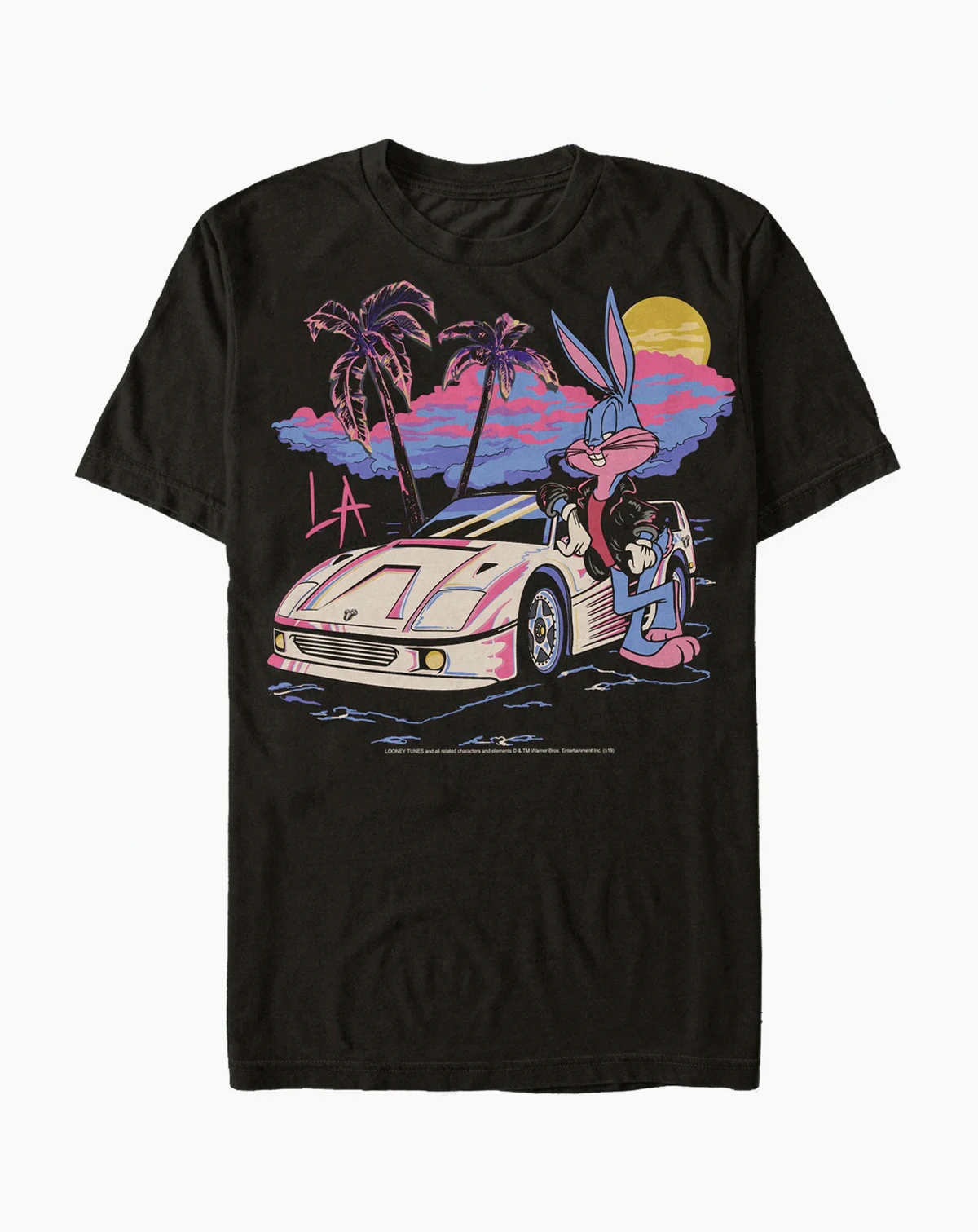 Men's Looney Tunes Miami Wabbit Short Sleeve T-shirt