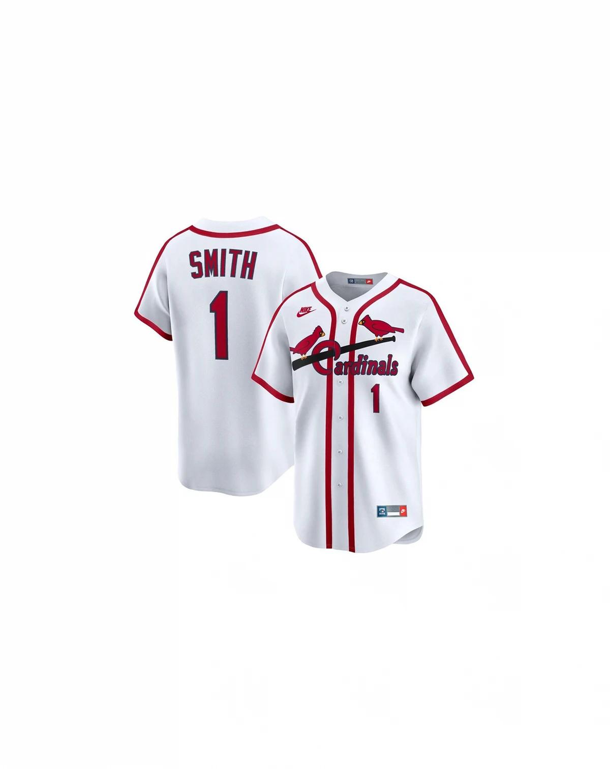 Men's Ozzie Smith White St. Louis Cardinals Throwback Cooperstown Collection Limited Jersey