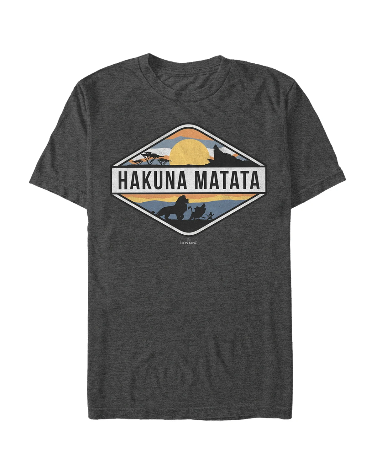 Disney Men's The Lion King Hakuna Matata Emblem Short Sleeve T-Shirt