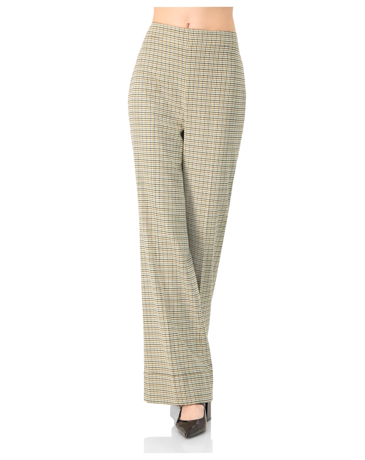 Women's High-Waisted Semi-Flare Trousers