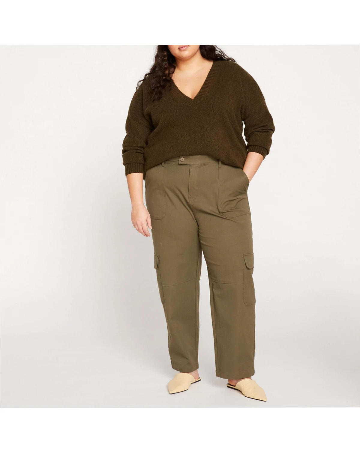 Plus Size Karlee Stretch Cotton Twill Cargo Pants