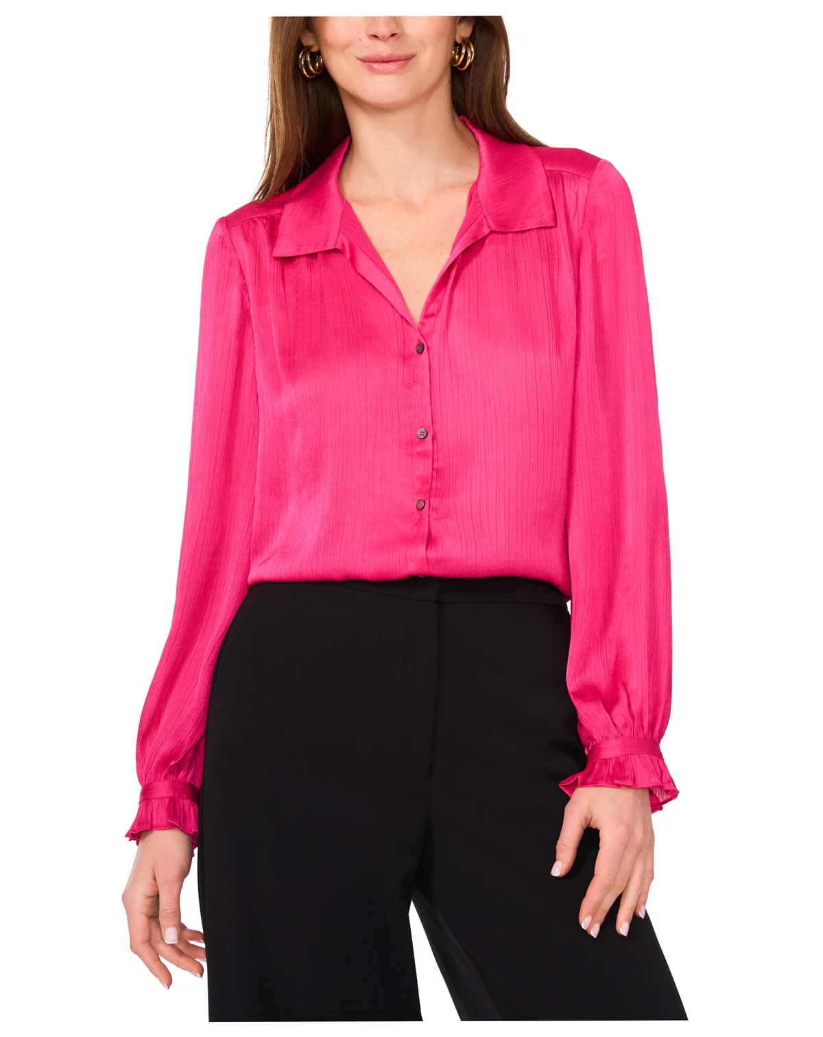 Women's V-Neck Long-Sleeve Shirt