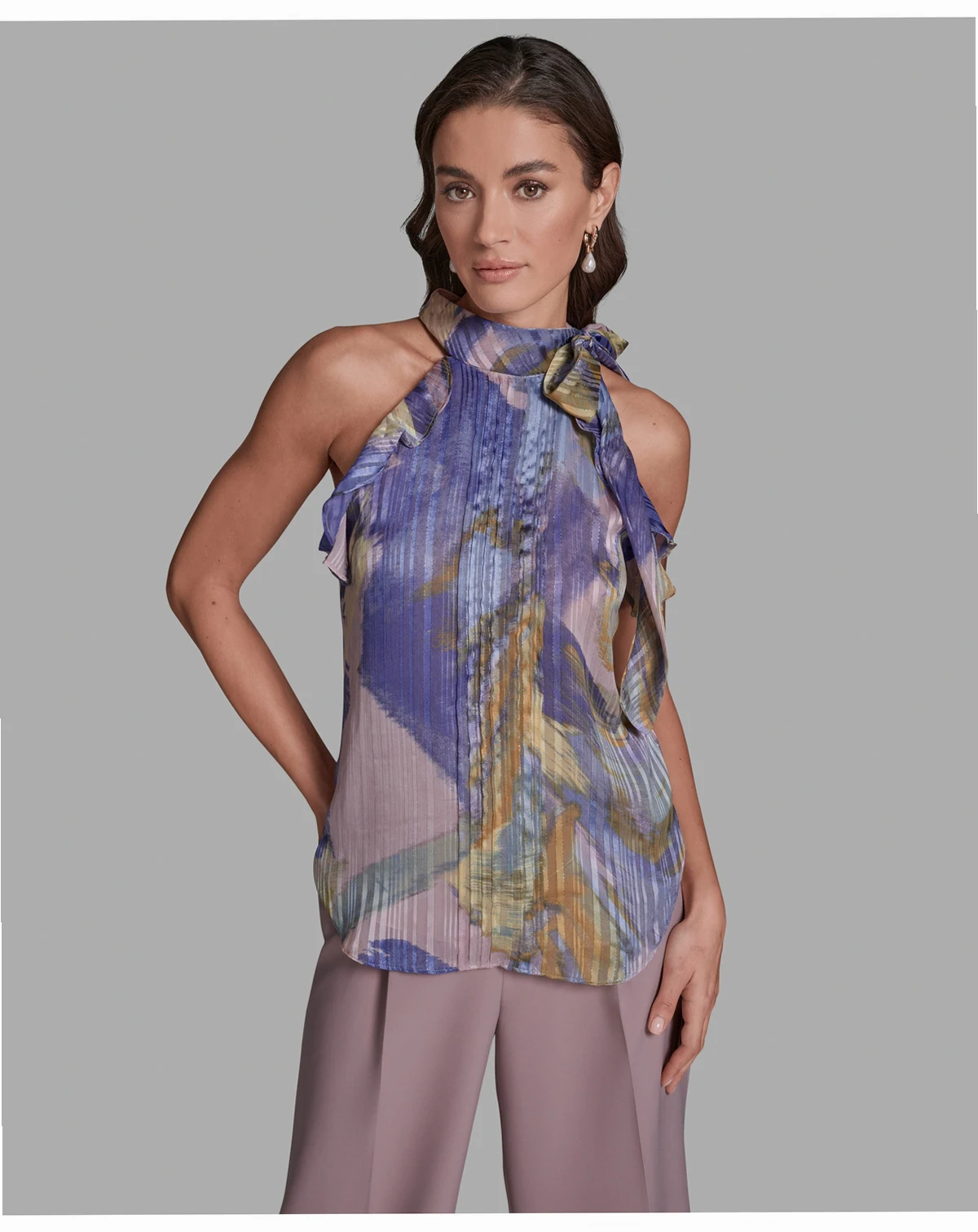 Women's Halter Tie-Neck Sleeveless Top