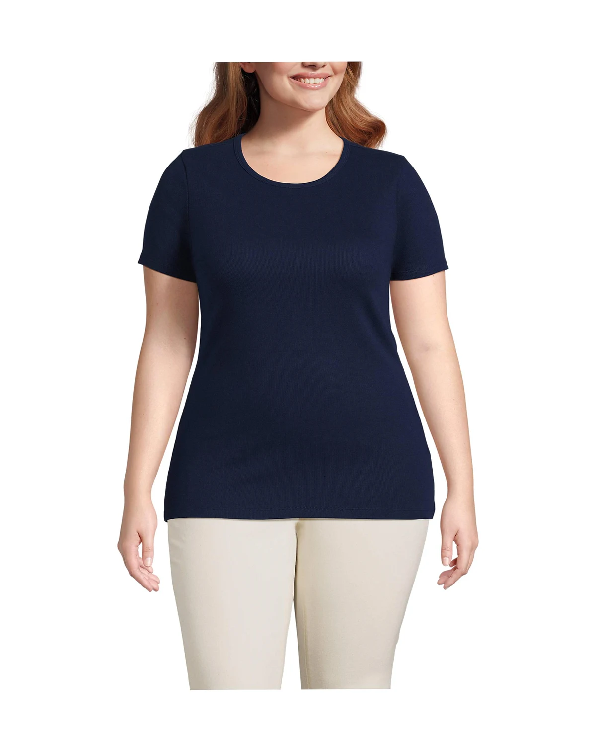 Plus Size Micro Rib T-Shirt